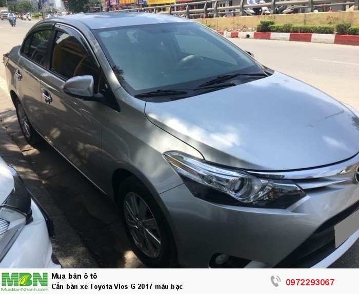 Cần bán xe Toyota Vios G 2017 màu bạc