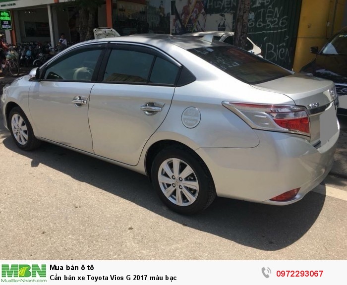 Cần bán xe Toyota Vios G 2017 màu bạc