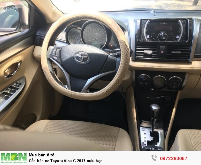 Cần bán xe Toyota Vios G 2017 màu bạc