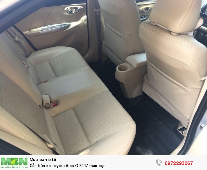 Cần bán xe Toyota Vios G 2017 màu bạc