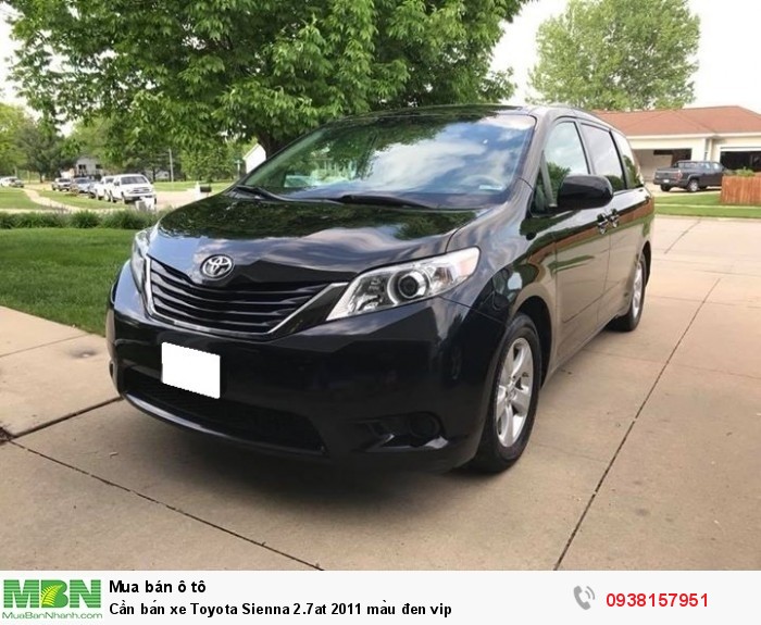 Cần bán xe Toyota Sienna 2.7at 2011 màu đen vip
