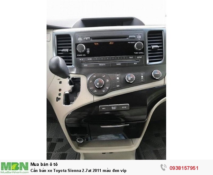 Cần bán xe Toyota Sienna 2.7at 2011 màu đen vip
