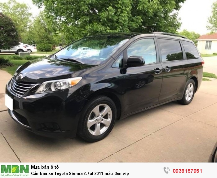 Cần bán xe Toyota Sienna 2.7at 2011 màu đen vip