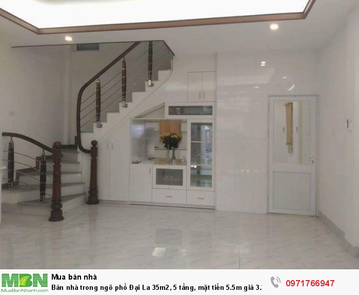 Bán nhà trong ngõ phố Đại La 35m2, 5 tầng, mặt tiền 5.5m