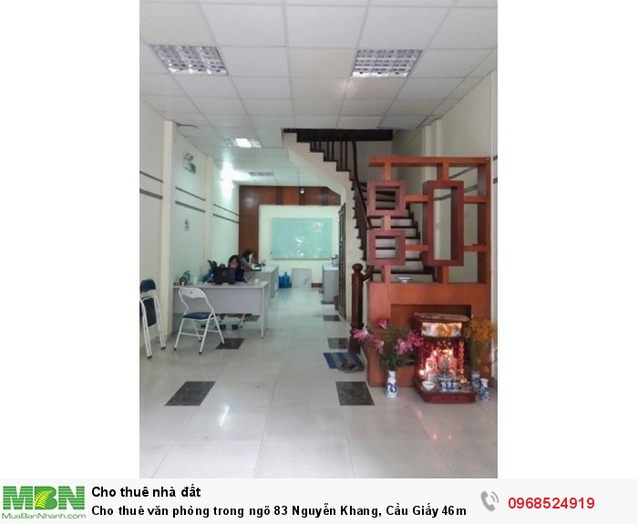 Cho thuê văn phòng trong ngõ 83 Nguyễn Khang, Cầu Giấy 46mx4T ô tô đỗ cửa