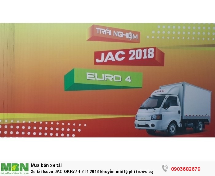 Xe tải Isuzu JAC QKR77H 2T4 2018 khuyến mãi lệ phí trước bạ
