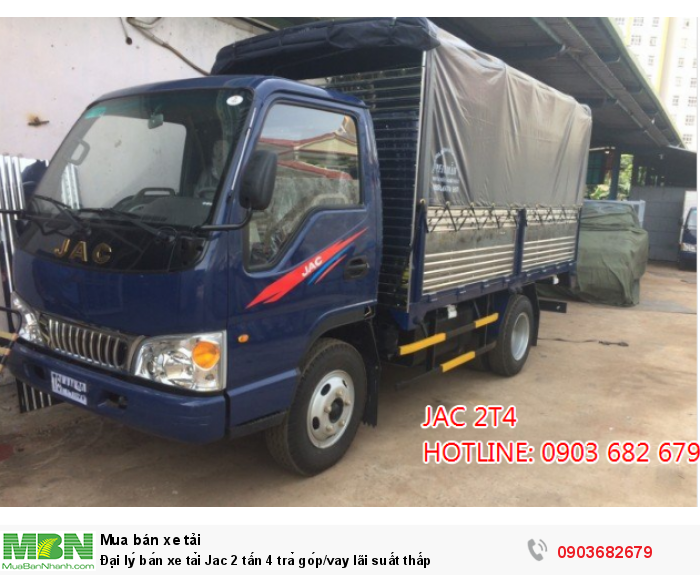 Đại lý bán xe tải Jac 2 tấn 4 trả góp uy tín giá rẽ nhất