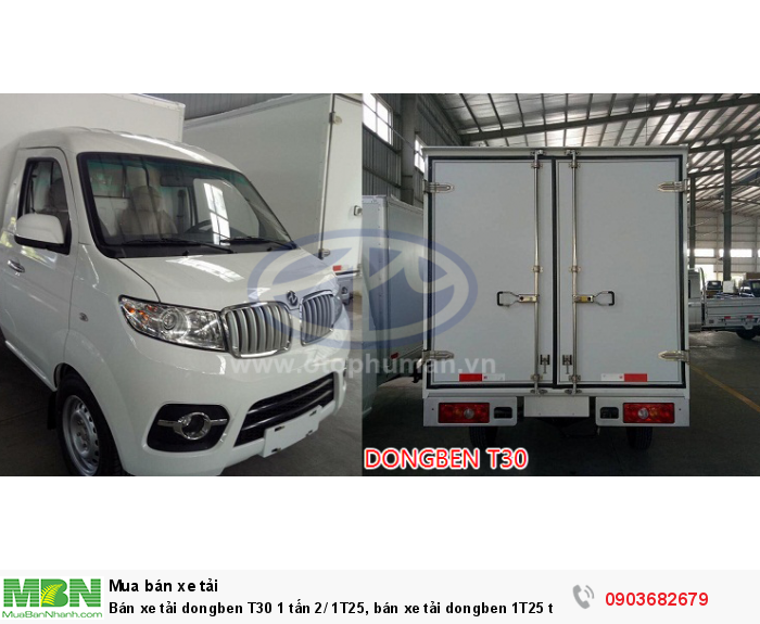 Bán xe tải dongben T30 1 tấn 2/ 1T25, bán xe tải dongben 1T25 trả góp