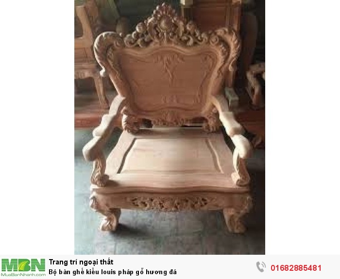 Bộ bàn ghế kiểu louis pháp gỗ hương đá4