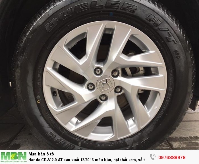Honda CR-V 2.0 AT sản xuất 12/2016 màu Nâu, nội thất kem, số tự động. Biển Hà Nội