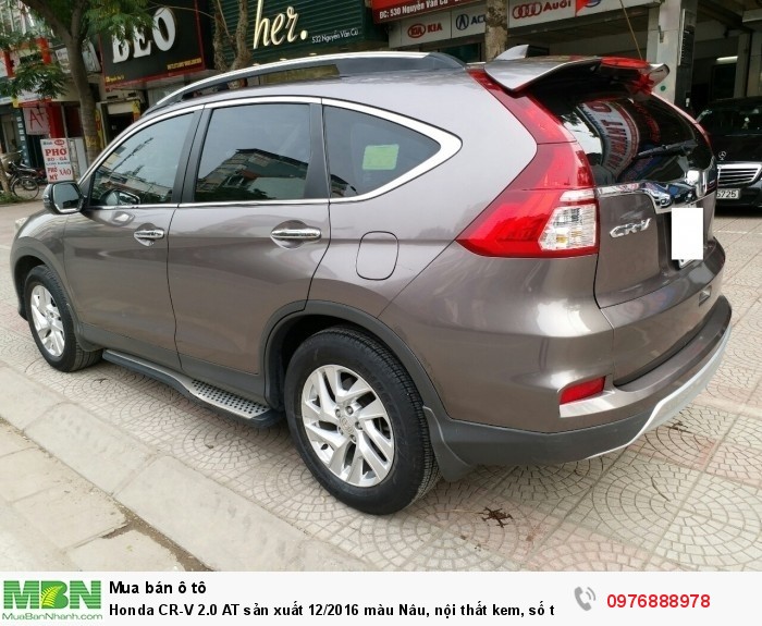 Honda CR-V 2.0 AT sản xuất 12/2016 màu Nâu, nội thất kem, số tự động. Biển Hà Nội