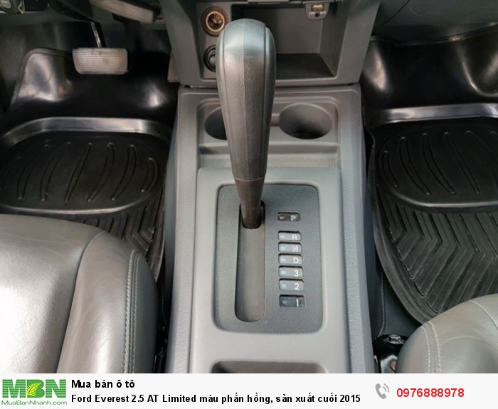 Ford Everest 2.5 AT Limited màu phấn hồng, sản xuất cuối 2015 số tự động