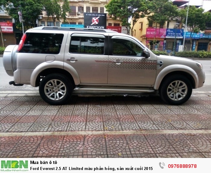 Ford Everest 2.5 AT Limited màu phấn hồng, sản xuất cuối 2015 số tự động