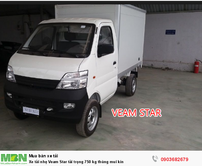 Xe tải nhẹ Veam Star tải trọng 750 kg thùng mui kín