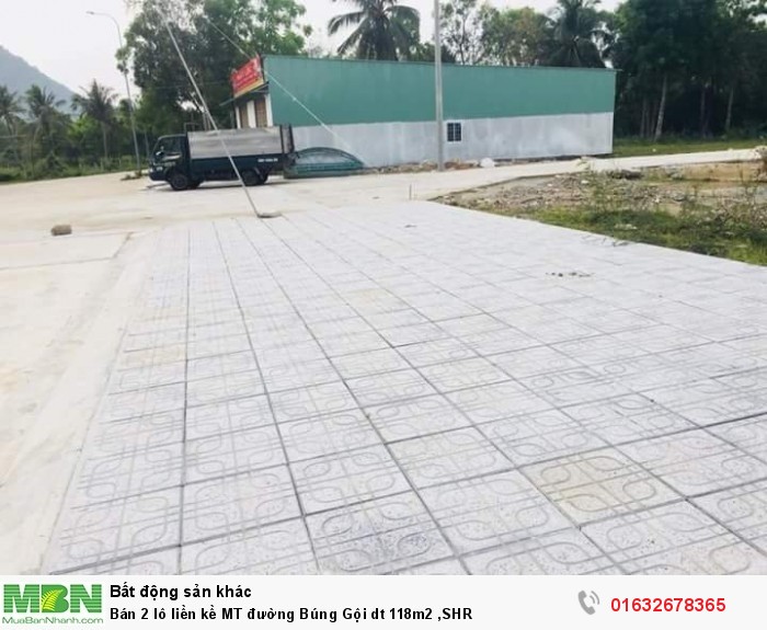 Bán 2 lô liền kề MT đường Búng Gội dt 118m2 ,SHR