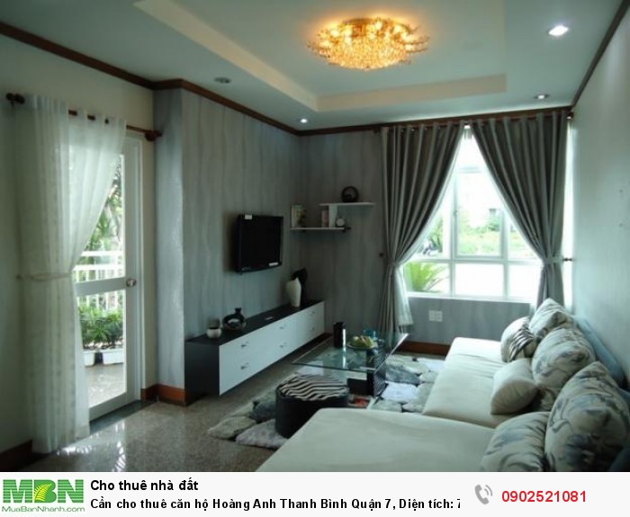 Cần cho thuê căn hộ Hoàng Anh Thanh Bình Quận 7, Diện tích: 73m2, 2pn, 2wc