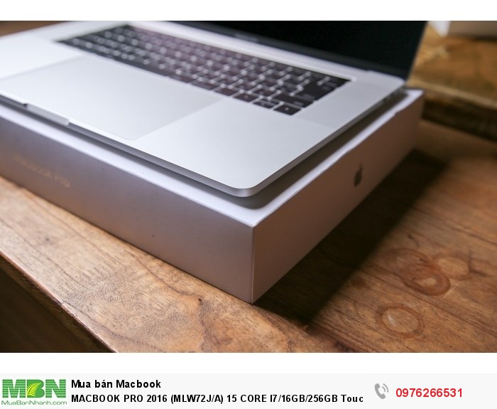 MACBOOK PRO 2016 (MLW72J/A) 15 CORE I7/16GB/256GB Touchbar + TouchID5