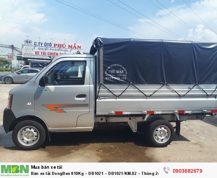 Bán xe tải DongBen 810Kg – DB1021 – DB1021/KM.02 – Thùng 2m5