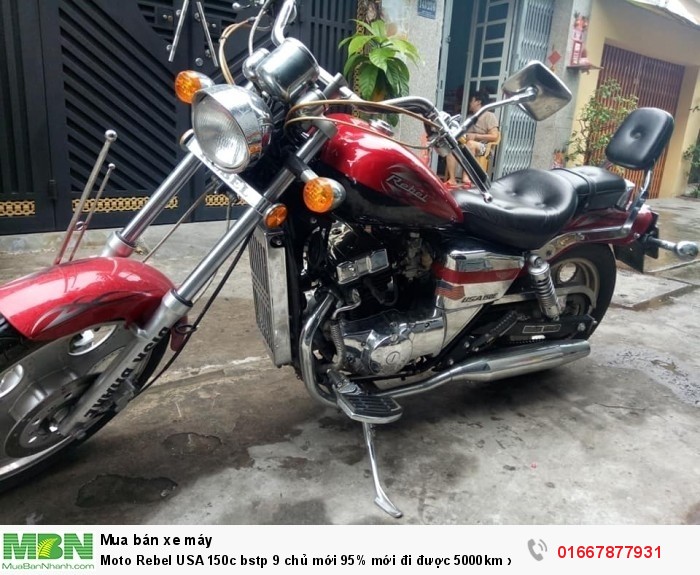 Moto Rebel USA 150c bstp 9 chủ mới 95% mới đi được 5000km xe có két nước giải nhiệt làm mát máy
