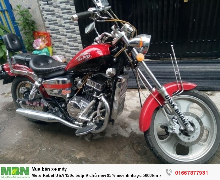 Moto Rebel USA 150c bstp 9 chủ mới 95% mới đi được 5000km xe có két nước giải nhiệt làm mát máy