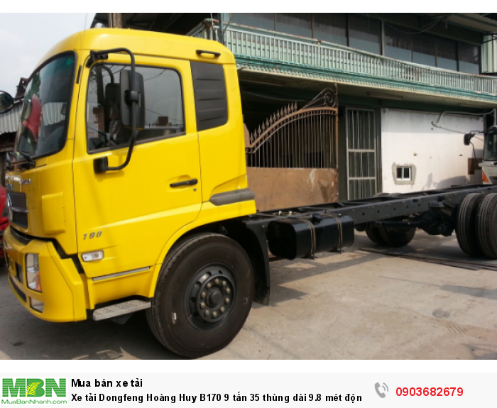 Xe tải Dongfeng Hoàng Huy B170 9 tấn 35 thùng dài 9.8 mét động cơ CUMMINS nhập khẩu