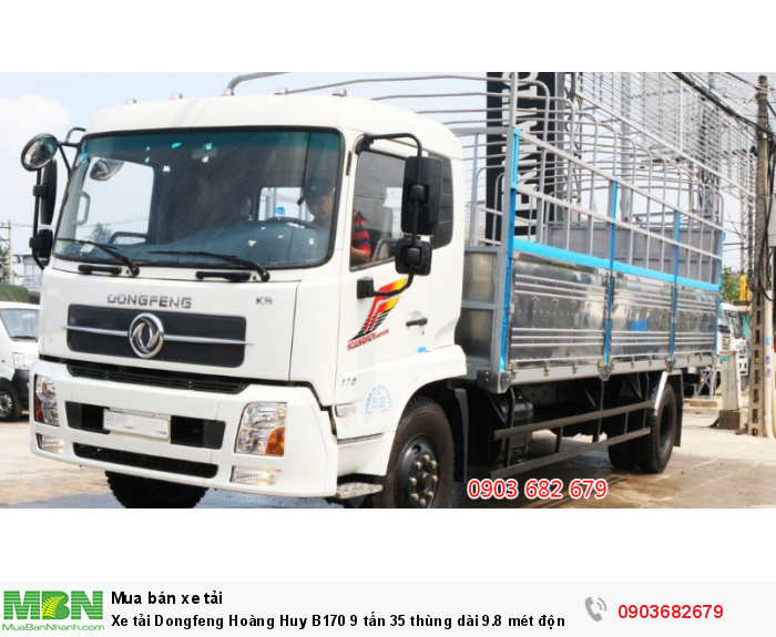 Xe tải Dongfeng Hoàng Huy B170 9 tấn 35 thùng dài 9.8 mét động cơ CUMMINS nhập khẩu