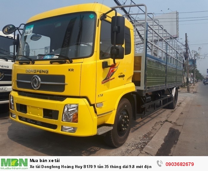Xe tải Dongfeng Hoàng Huy B170 9 tấn 35 thùng dài 9.8 mét động cơ CUMMINS nhập khẩu