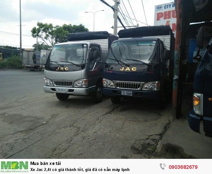 Xe Jac 2,4t có giá thành tốt, giá đã có sẵn máy lạnh