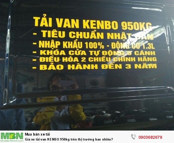 Gía xe tải  van KENBO 950kg trên thị trường bao nhiêu?
