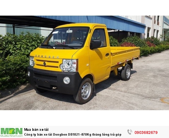 Công ty bán xe tải  Dongben DB1021–870Kg thùng lửng trả góp