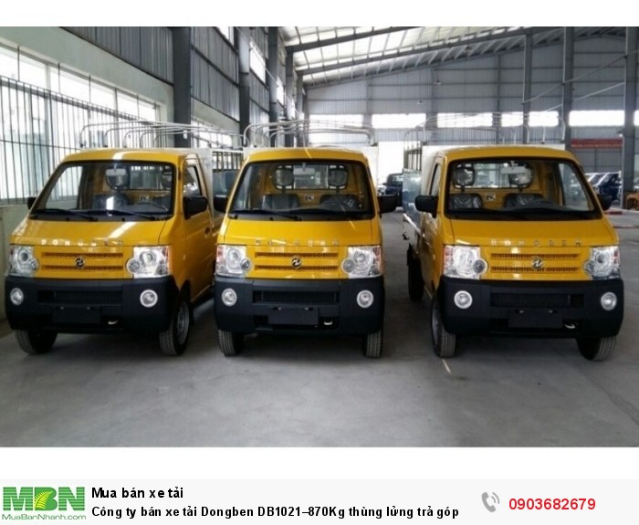 Công ty bán xe tải  Dongben DB1021–870Kg thùng lửng trả góp
