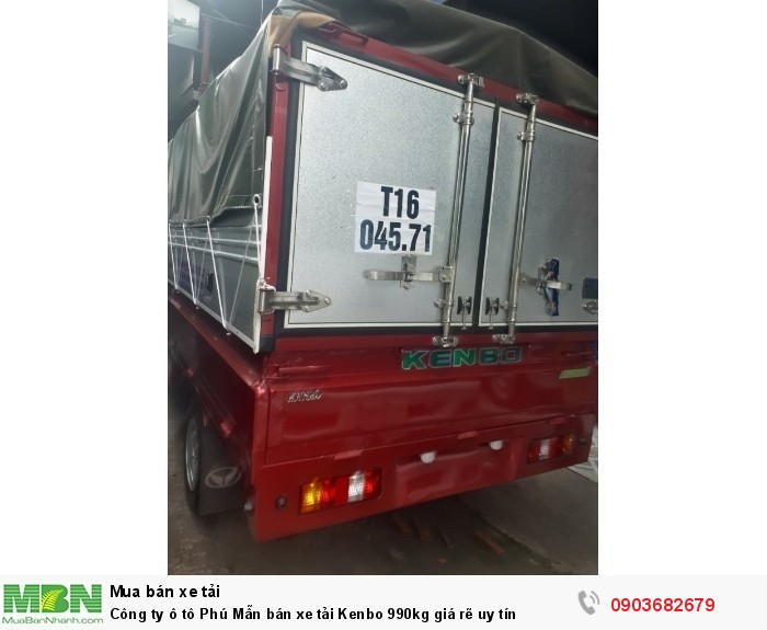 Công ty ô tô Phú Mẫn bán xe tải Kenbo 990kg giá rẽ uy tín