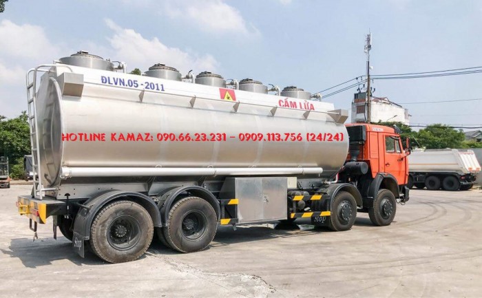 Xe bồn xăng dầu Kamaz 18m3 & 25m3