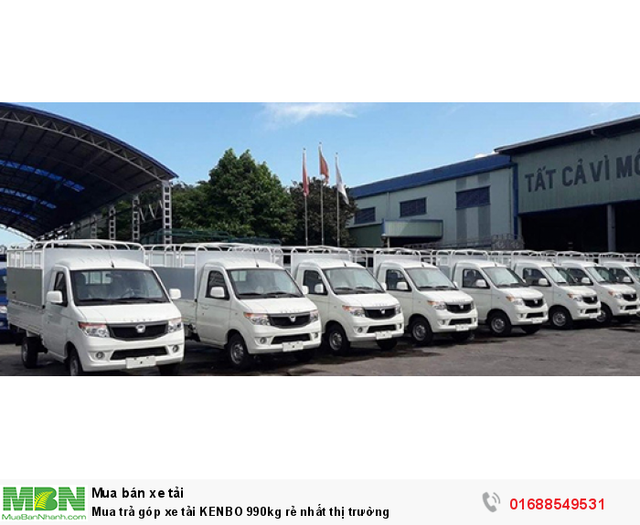 Mua trả góp xe tải KENBO 990kg rẻ nhất thị trường