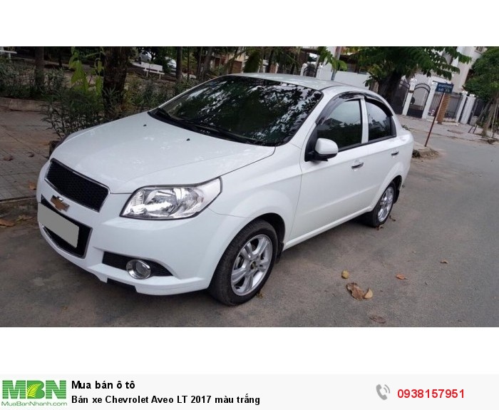 Bán xe Chevrolet Aveo LT 2017 màu trắng