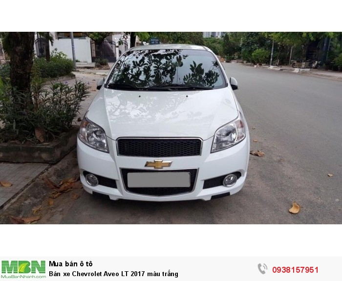 Bán xe Chevrolet Aveo LT 2017 màu trắng