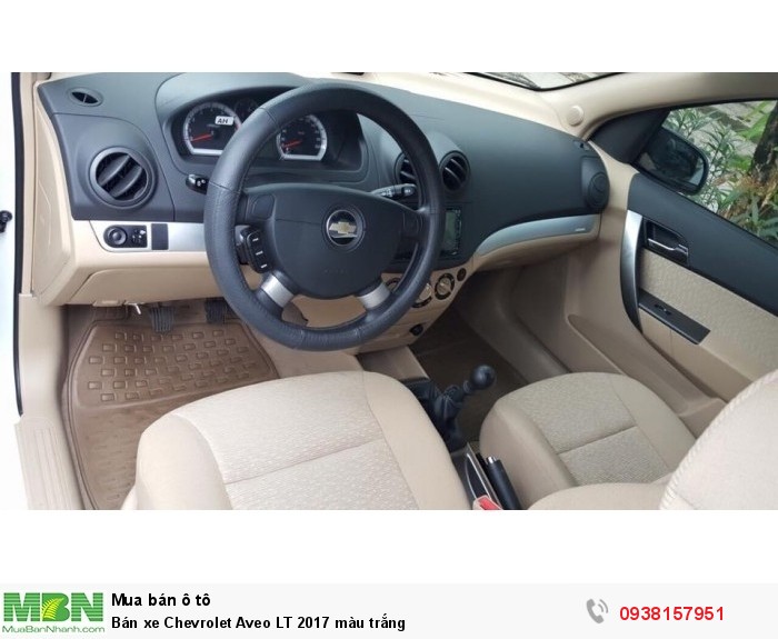 Bán xe Chevrolet Aveo LT 2017 màu trắng