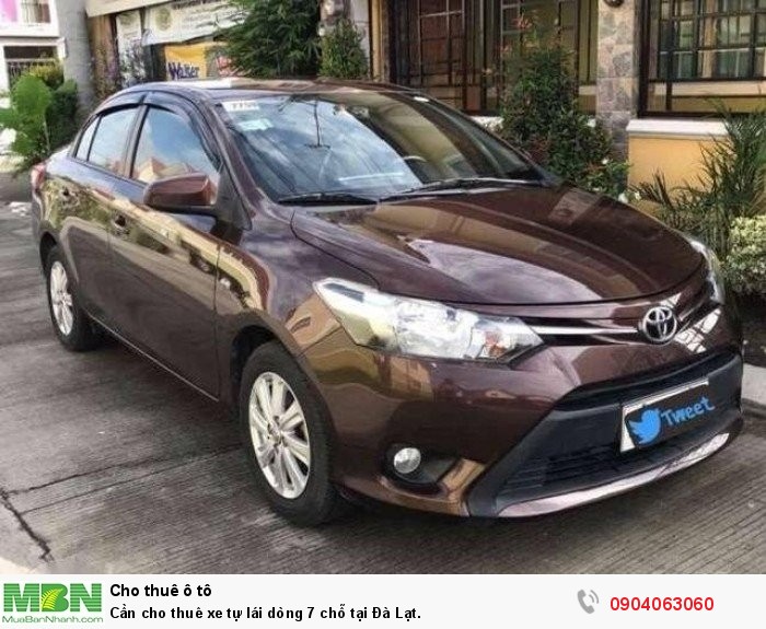 Cần cho thuê xe tự lái dòng 7 chỗ tại Đà Lạt.