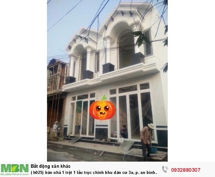 ( h025) bán nhà 1 trệt 1 lầu trục chính khu dân cư 3a, p. An Bình q. Ninh Kiều