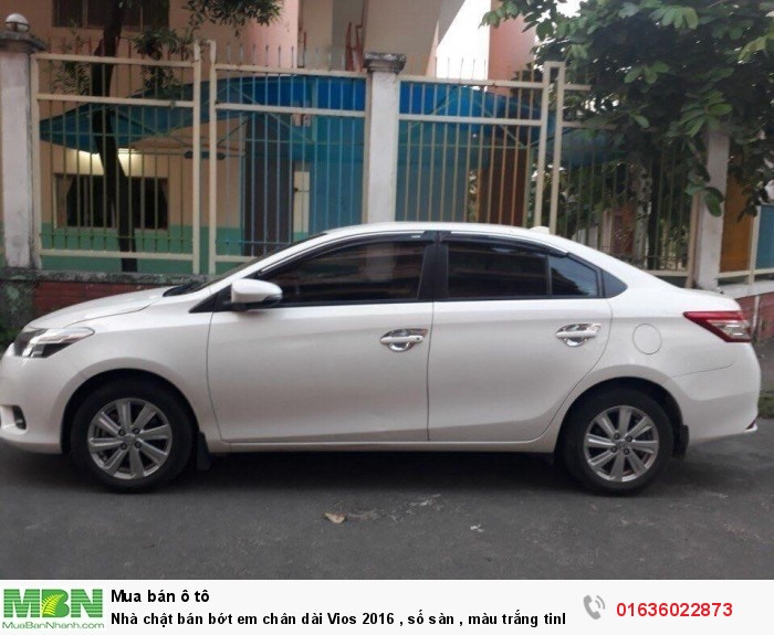 Nhà chật bán bớt em chân dài Vios 2016 , số sàn , màu trắng tinh
