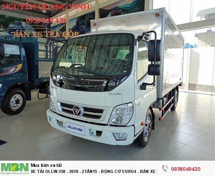 Xe Tải Ollin 350 - Euro 4 - Mới nhất - 2,15 & 3,49 tấn - Động Cơ Euro4 - Bán Xe Trả Góp