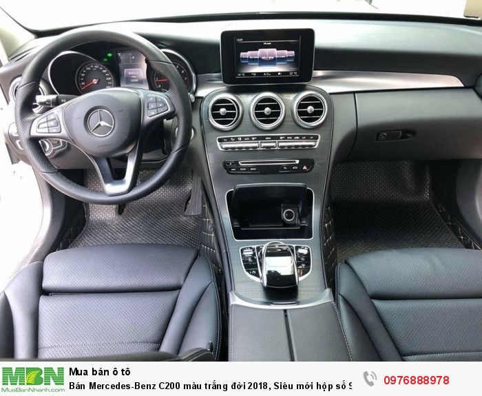 Bán Mercedes-Benz C200 màu trắng đời 2018, Siêu mới hộp số 9 Cấp.
