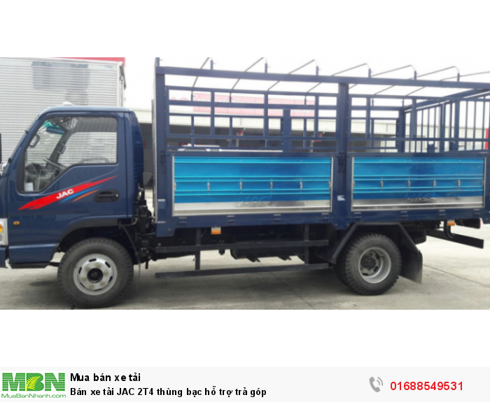 Bán xe tải JAC 2T4 thùng bạc  hỗ trợ trả  góp