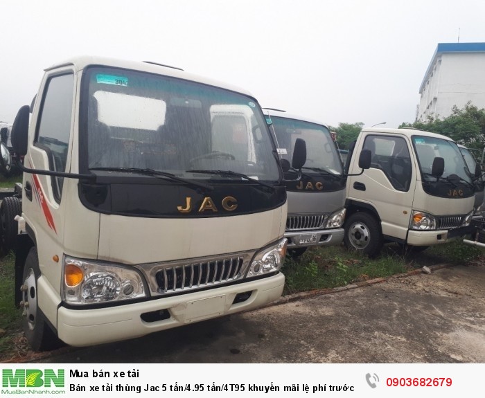 Bán xe tải thùng Jac 5 tấn/4.95 tấn/4T95 khuyến mãi lệ phí trước bạ
