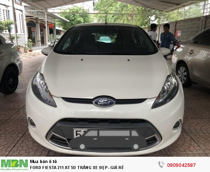 Ford Fiesta 211 At 5d Trắng Xe Đẹp--Giá Rẻ