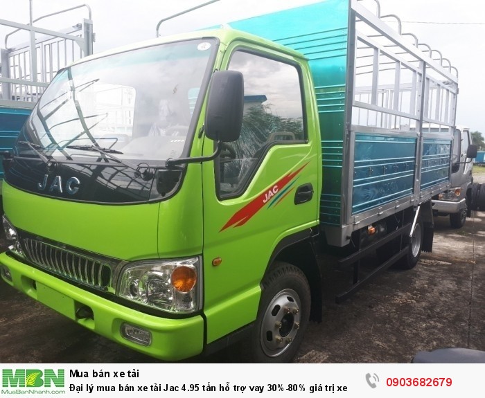 Đại lý mua bán xe tải Jac 4.95 tấn hỗ trợ vay 30%-80% giá trị xe