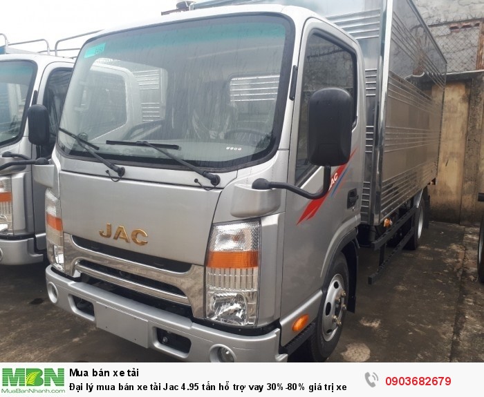 Đại lý mua bán xe tải Jac 4.95 tấn hỗ trợ vay 30%-80% giá trị xe