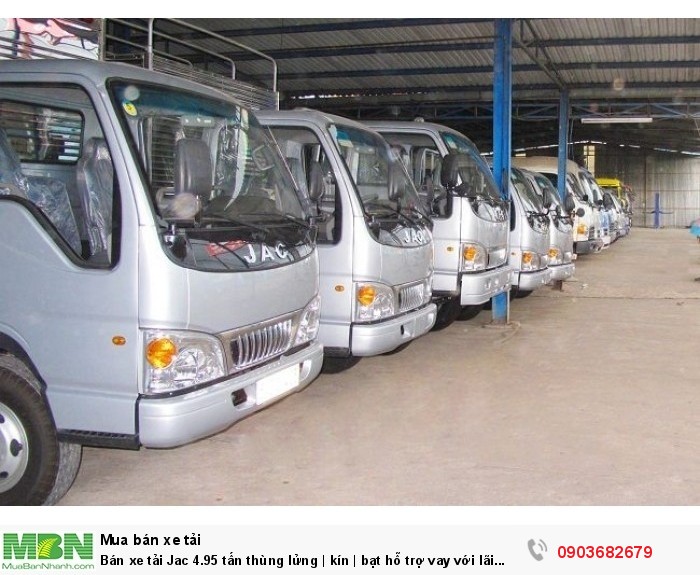 Bán xe tải Jac 4.95 tấn thùng lửng | kín | bạt hỗ trợ vay với lãi suất thấp