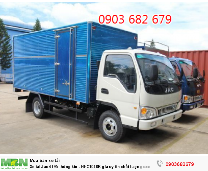 Xe tải Jac 4T95 thùng kín - HFC1048K giá uy tín chất lượng cao
