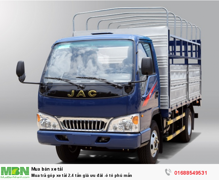 Mua trả góp xe tải 2.4 tấn giá ưu đãi